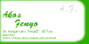 akos fenyo business card